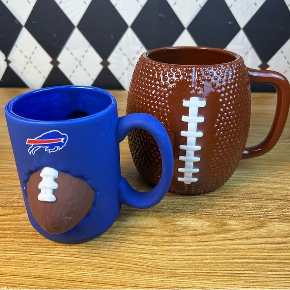 Large Football Mug Sculptural Ceramic Textured Fan Drinkware - Picture 6 of 6
